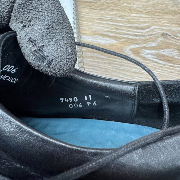 Quirelli Black Leather Oxfords Men's Size 11 - Picture 5 of 7